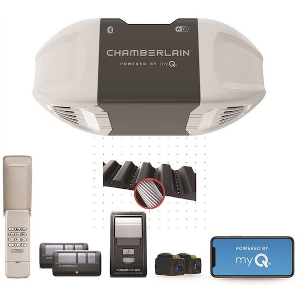 3/4 HP Smart Quiet Belt Drive Garage Door Opener